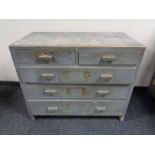 A painted Edwardian five drawer chest