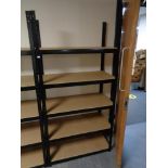 A metal framed five tier multi purpose shelf