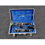 A five piece clarinet by Boosey and Hawkes in fitted case