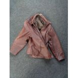 A Joules B Classic Line designer brown leather jacket, size 38.