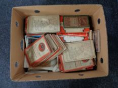 A box of vintage ordinance survey maps