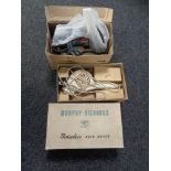 A boxed vintage hoover Dustette and a Morphy Richards hair dryer