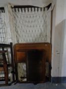 Two 20th century oak 3' bed frames with box spring bases