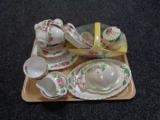 A tray of Maling cover, preserve pot,