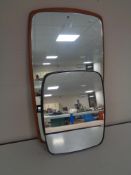 Two 20th century mirrors