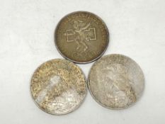 Three Mexico 1968 Olympic coins (3)