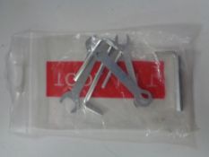 A plastic crate of alan key and spanner sets