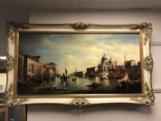 Norman Henry French (Rima) : The Grand Canal, Venice, oil on canvas, signed, 50 cm x 100 cm, framed.