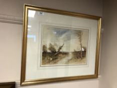 Robert J. Hewitt : Windswept Heath - Morpeth, watercolour, signed, 27 cm x 37 cm, framed.