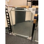 An all glass contemporary mirror,