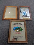 Two framed advertising mirrors 'Southern Comfort' and 'Ogdens' ,