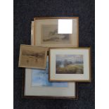Framed and un-framed pictures and prints including a Robin Smith print of a Lancaster bomber,