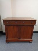 A Victorian mahogany double door chiffonier base CONDITION REPORT: Width 91.5cm.