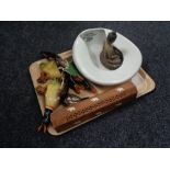 A tray of Boots pan, eastern Buddha figure,