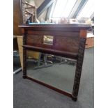 A Victorian mahogany overmantel mirror