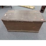A Victorian pine blanket chest a/f