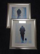 Two framed Alexander Millar prints - "Pals" and "The Dismount"