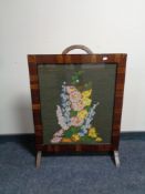 A 1930's tapestry fire screen
