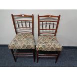 A pair of Edwardian bedroom chairs