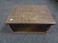 An 18th century oak bible box