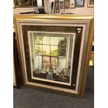 After Ken Howard : Springtime at Oriel, reproduction in colours, numbered 58/175, signed in pencil,