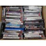 A box of Playstation 3 games