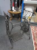 A Singer treadle sewing machine base