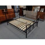 A metal 5' bed frame