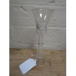 An eighteenth century wine glass with helix air twist stem CONDITION REPORT: Small