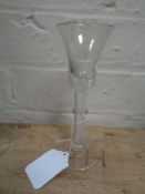 An eighteenth century wine glass with helix air twist stem CONDITION REPORT: Small