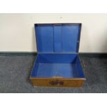 An early 20th century metal deed box