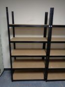 A metal framed five tier multi purpose shelf