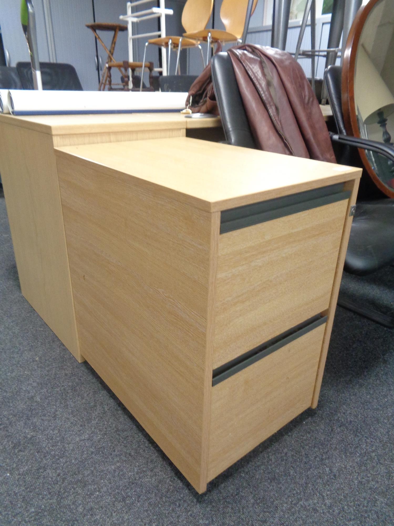 Two drawer office filing chest