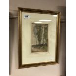 Victor Noble Rainbird : Jesus on the cross, watercolour, signed, dated 1918, 18 cm x 11 cm, framed.