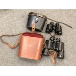 A pair of 7x50 field binocular in leather cased marked Mercury,