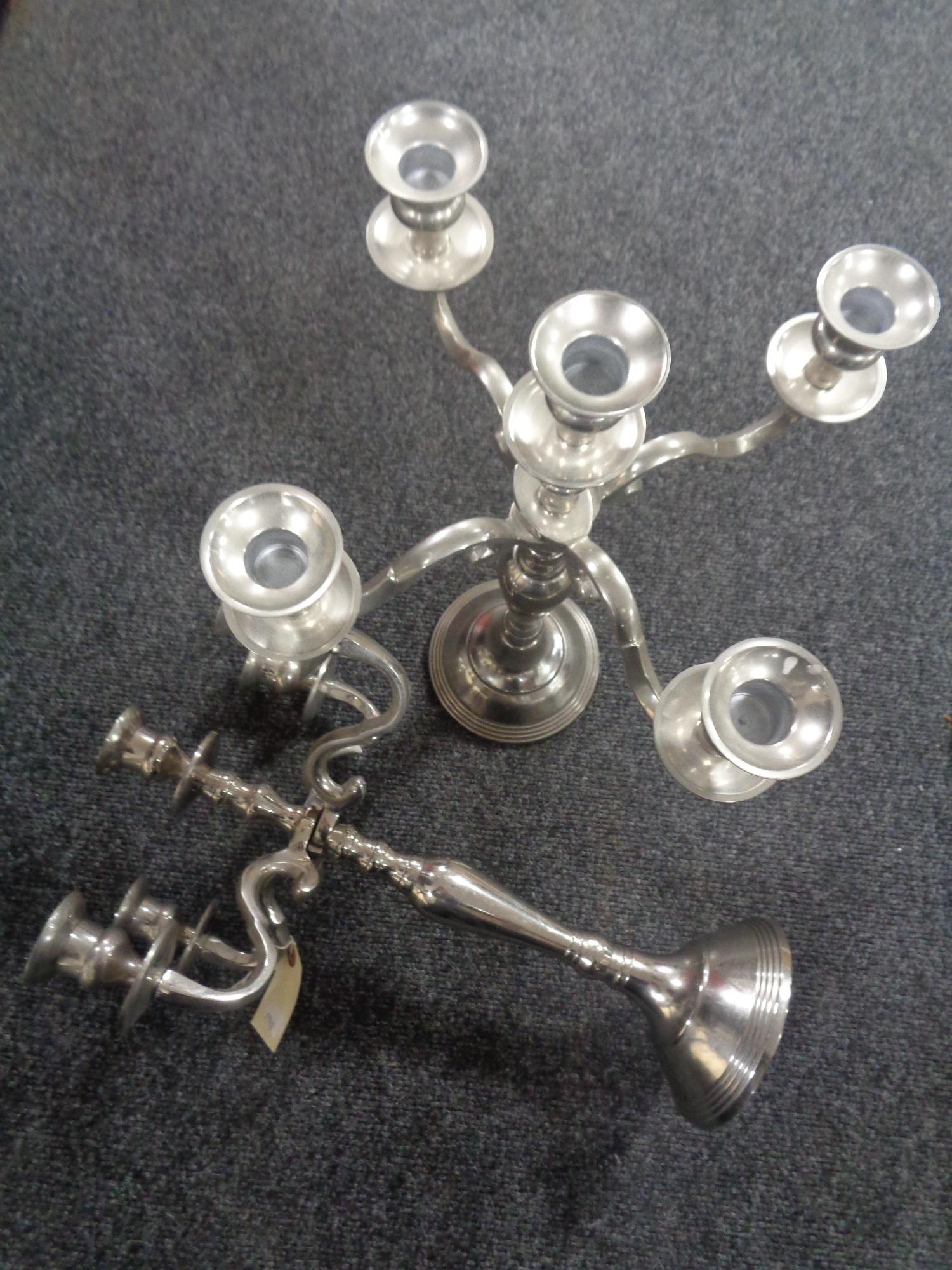 A pair of Culinary Concept of London five way table candelabra