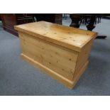 A pine blanket box