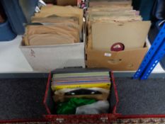 Two boxes of 78's and a case of LP records,