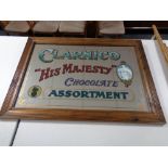 A twentieth century Clarnico chocolate advertising mirror (Framed).