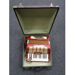 A Hohner Bjarne special accordion in carry case