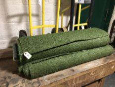 A roll of artificial grass