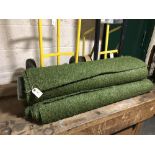 A roll of artificial grass