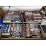 Four crates of DVDs and a box of Westerns Classic Collection magazines