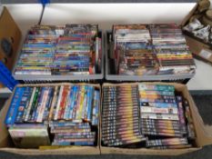 Four crates of DVDs and a box of Westerns Classic Collection magazines