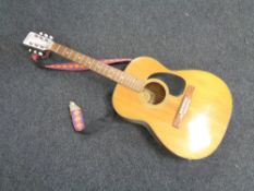 A vintage Finish Landola acoustic guitar