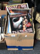 A box of Bizarre magazines