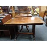 A nineteenth century continental mahogany library table CONDITION REPORT: 105cm