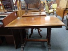 A nineteenth century continental mahogany library table CONDITION REPORT: 105cm