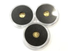 Three 80th Anniversary Battle of Britain 24ct gold proof coins, each 0.