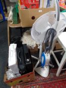 A steam master cleaner, fan, Panasonic vVCR, circulation booster,
